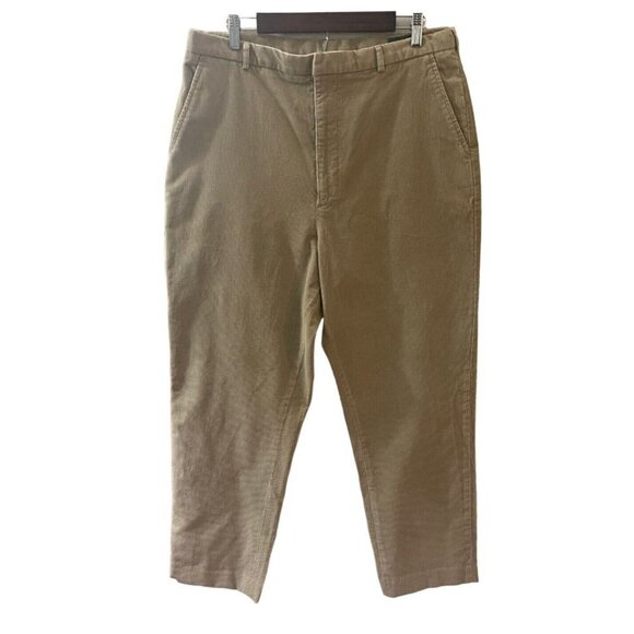 J Crew Men's Corduroy Chino Pants Flat Front Beige Size 36Wx30L - Picture 1 of 7